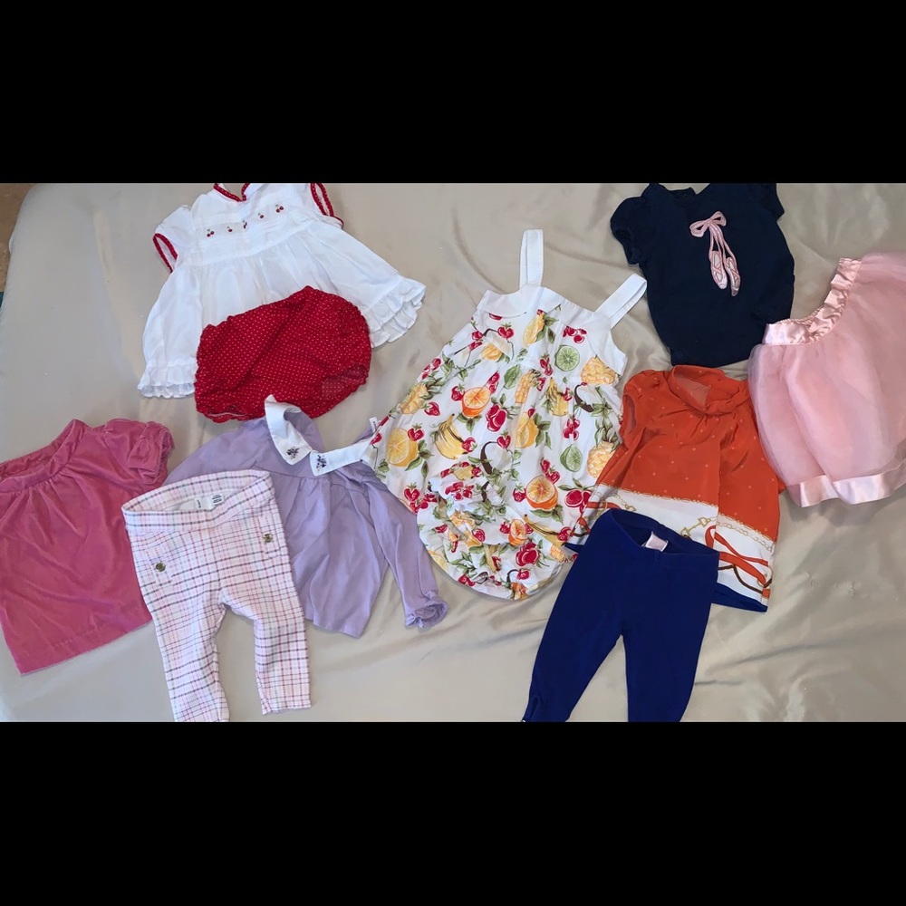 Lot of 3/6 Janie and Jack baby girl clothes